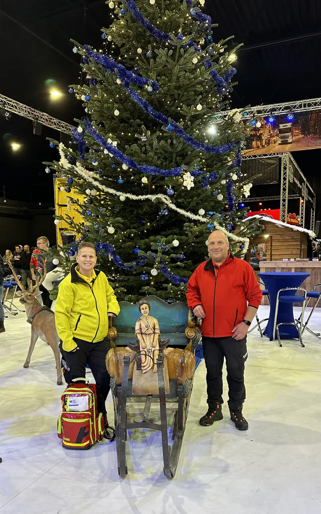 Zorgverleners van Event Safety Service tijdens winterfair en familie-events